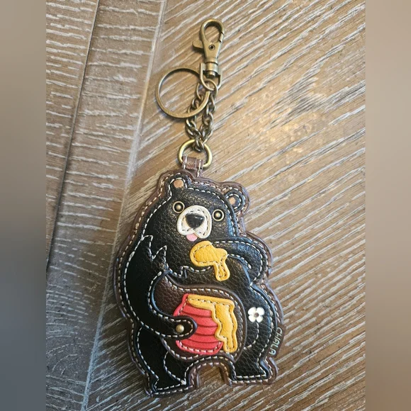 Chala Black and Brown Bear Keychain - Picture 2 of 3